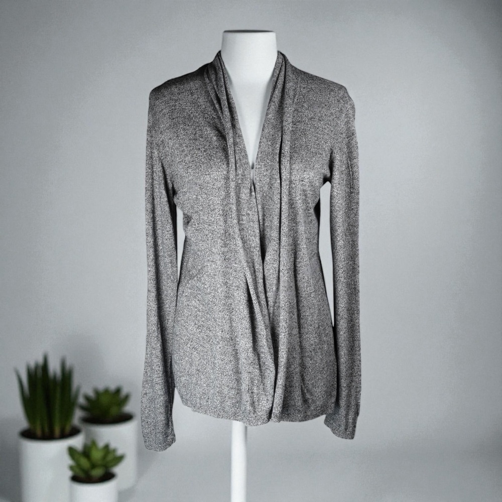 Express Heather Gray Open-Front Cardigan Sweater – Women’s Size L